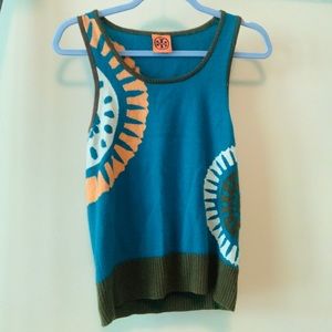 XS Tory Burch Cashmere Tank Sweater